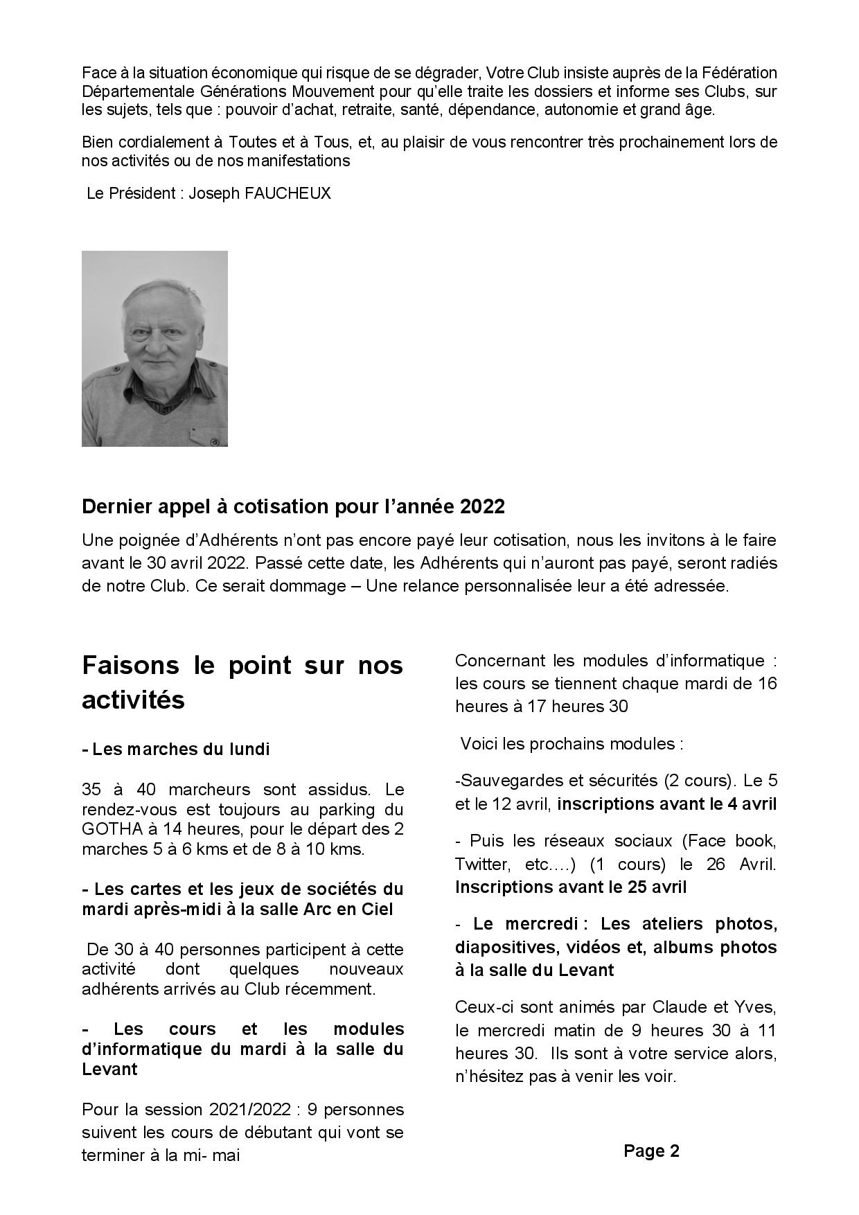 lettre n°13 avril 2022 page 02