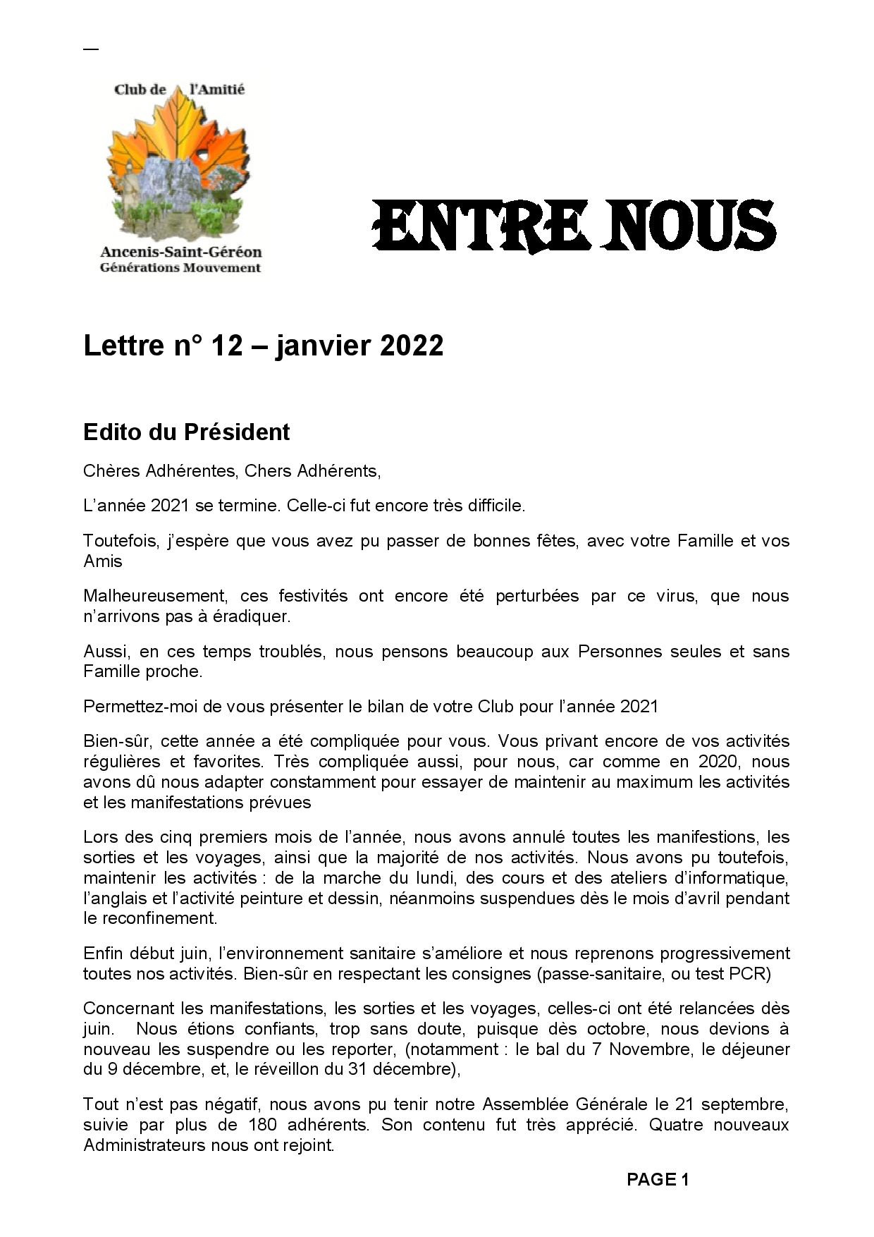 lettre Entre Nous n°12 janv. 2022 page-001