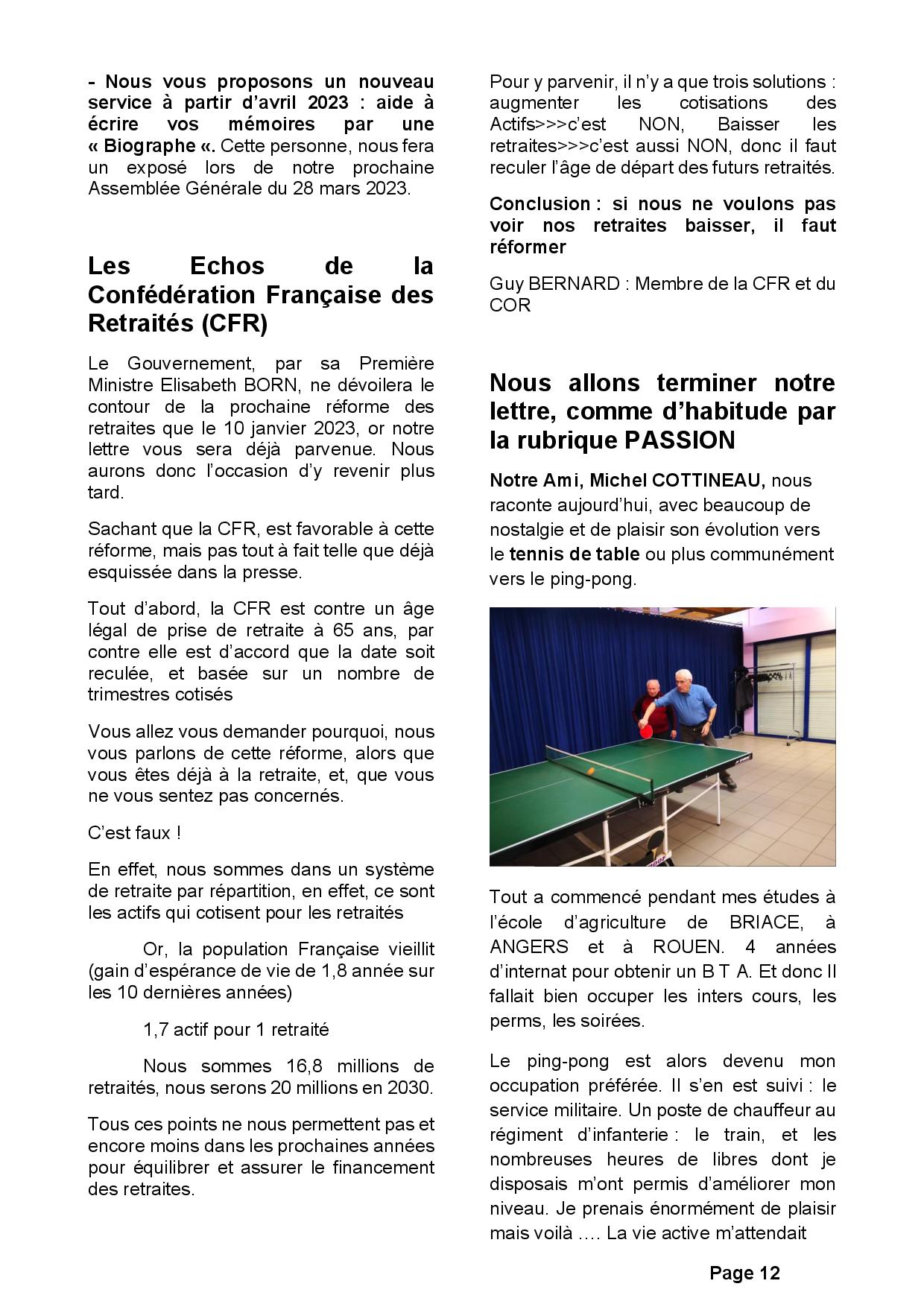 Lettre n°16 - janv. 2023 page 12